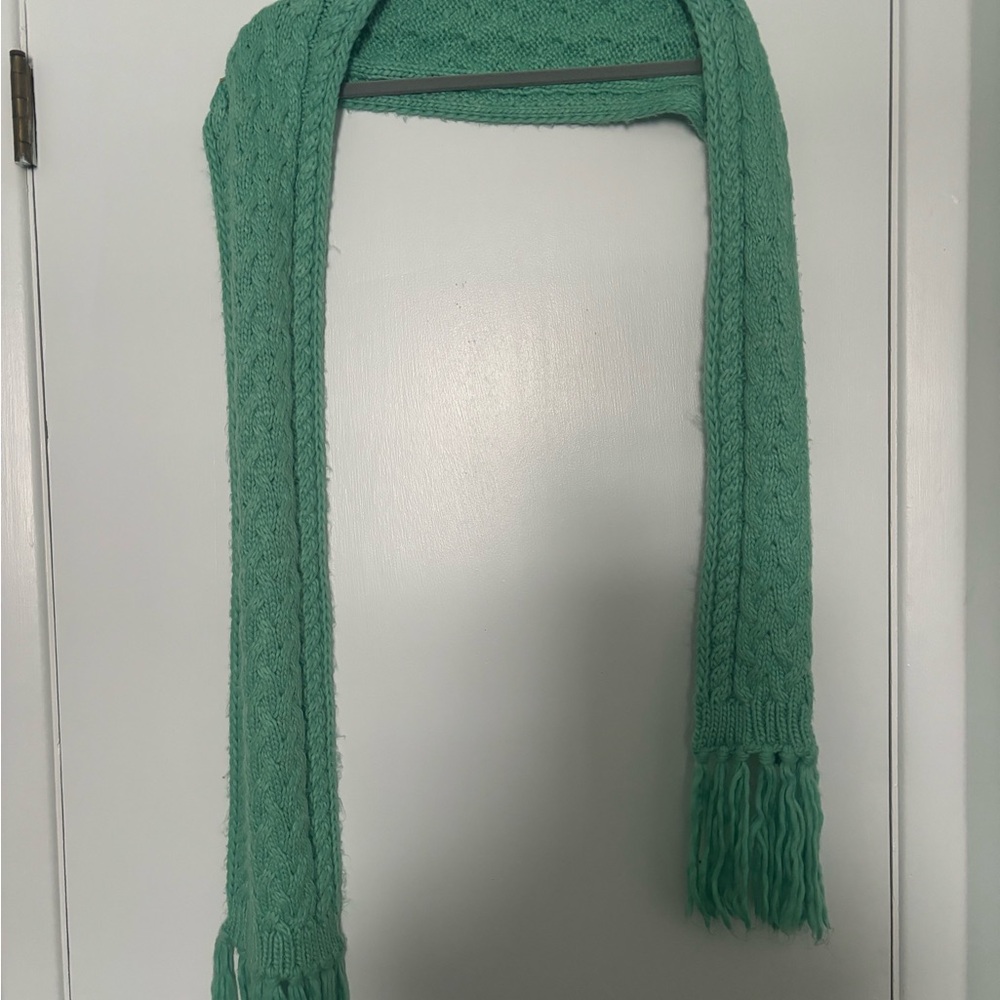 New York & Company Teal Knit Scarf